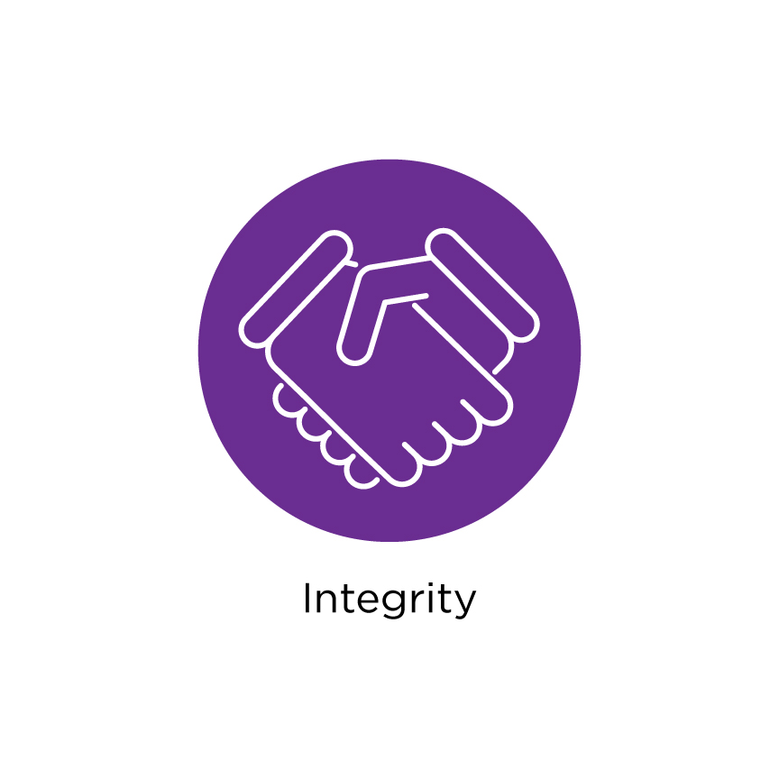 handshake icon for Integrity value